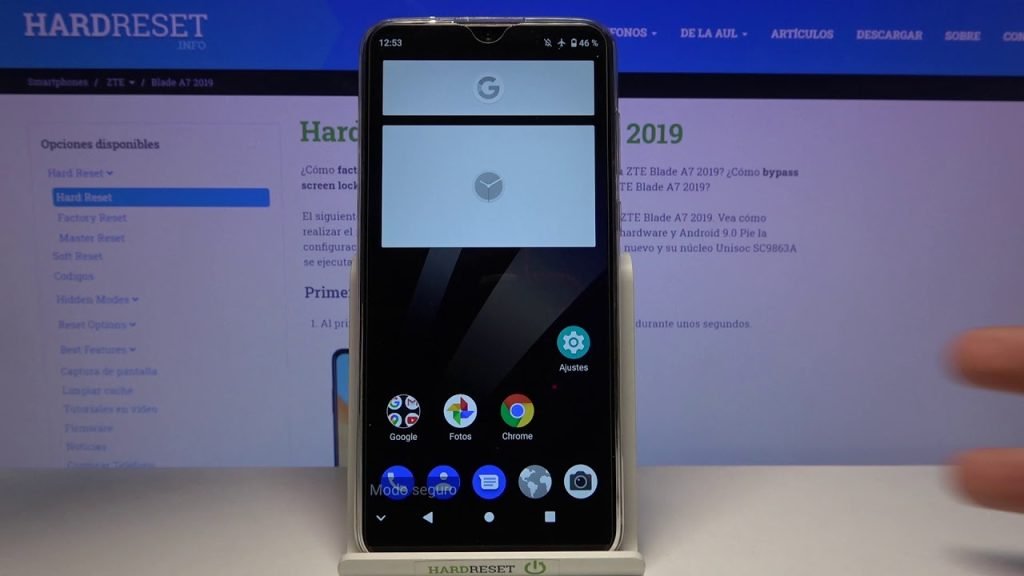 como desactivar modo seguro en zte